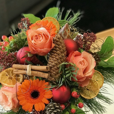 Bouquet de de l'Avent, Bouquet de fleurs fraîches, Des Lys & Délices, Sion