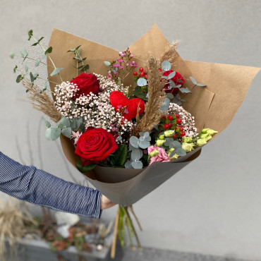 Bouquet bohème plein d'amour, Des Lys & Délices, Sion
