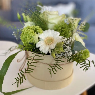 Flower box, boite à fleurs couleurs blanche, Des Lys & Délices, Sion