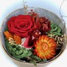 Fleurs séchées dans boite à chapeau Love, Des Lys & Délices, Fleuriste à Sion