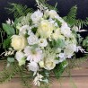 Bouquet blanc avec les plus belles fleurs disponible du jour, Des Lys & Délices, Fleuriste, Sion