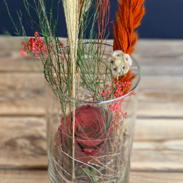 Fleurs séchées en vase, Des Lys & Délices, Fleuriste à Sion