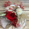 Bouquet de fleurs séchées sous cloche, Des Lys & Délices, Fleuriste à Sionv