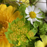 Panier aux couleurs du printemps, décoré de plumes et d'oeufs, souvenir d'enfance, Des Lys & Délices, Sion